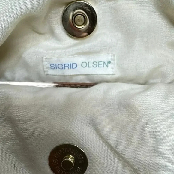 Sigrid Olsen Handcrafted Natural Macrame Crossbody Fully Lined Snap Close Bag - Picture 14 of 16